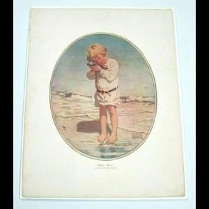 Antique 1914 Collier's Litho Art Print Billy Boy by Jessie Willcox Smith 15x12